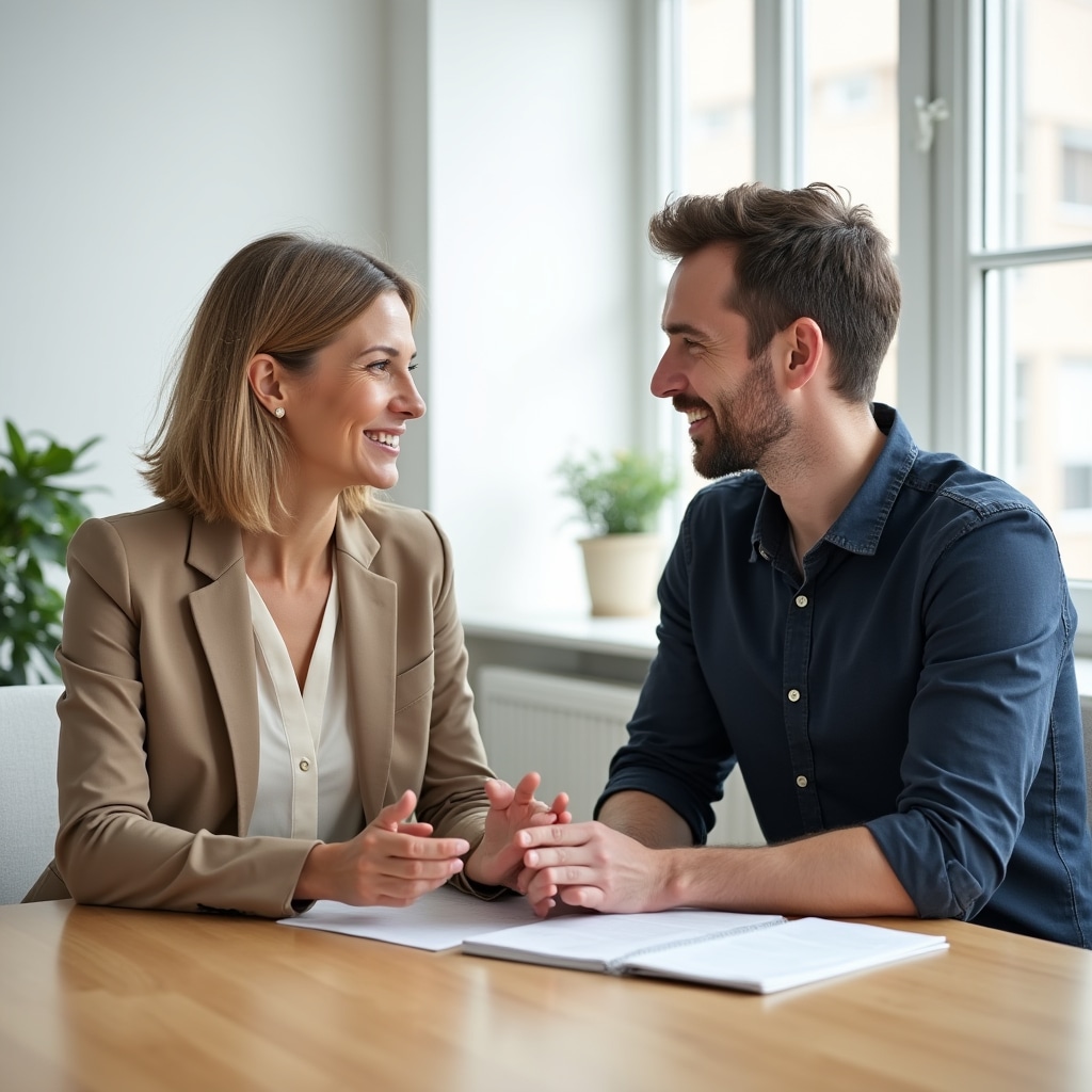 Business professionals connecting with community members in meaningful volunteer work